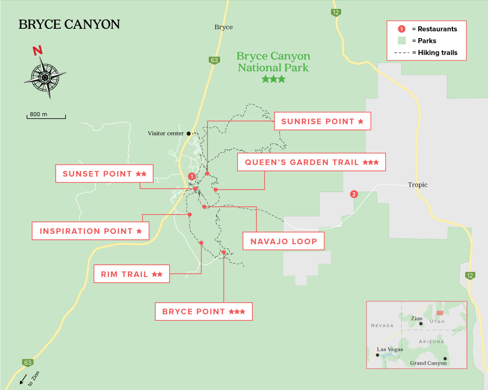 bryce canyon camping map