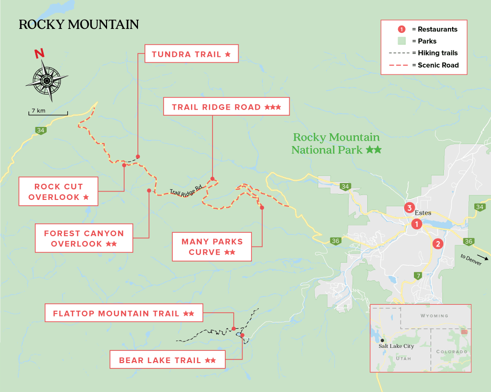 Carte Touristique Rocky Mountain En 